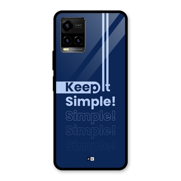 Keep It Simple Glass Back Case for Vivo Y21A