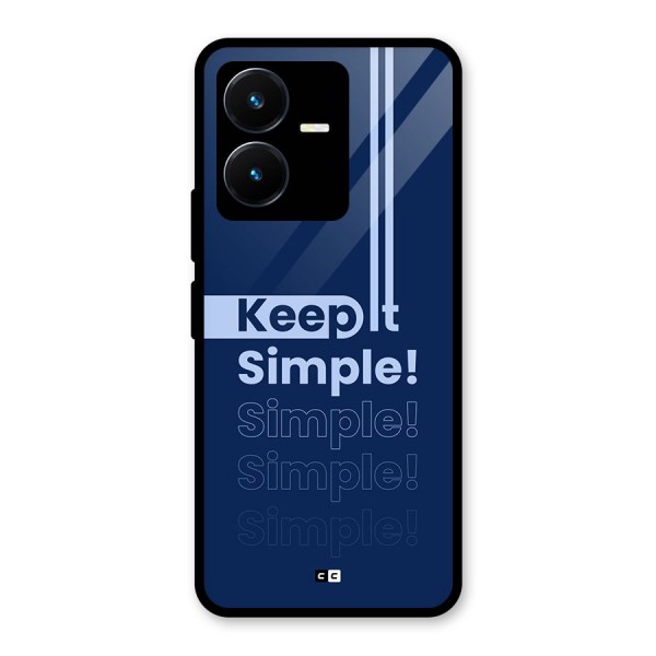 Keep It Simple Glass Back Case for Vivo Y22