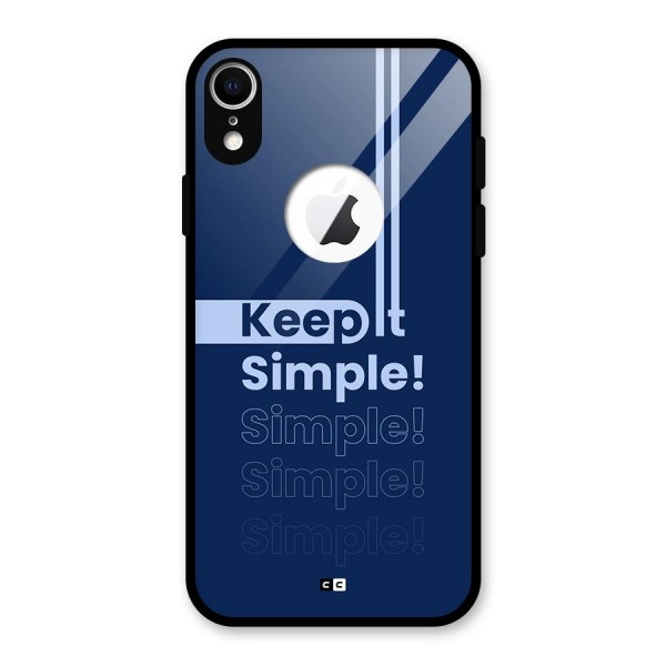 Keep It Simple Glass Back Case for iPhone XR Logo Cut