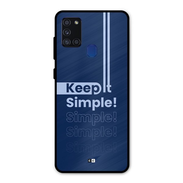 Keep It Simple Metal Back Case for Galaxy A21s