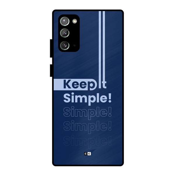 Keep It Simple Metal Back Case for Galaxy Note 20