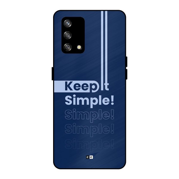 Keep It Simple Metal Back Case for Oppo F19