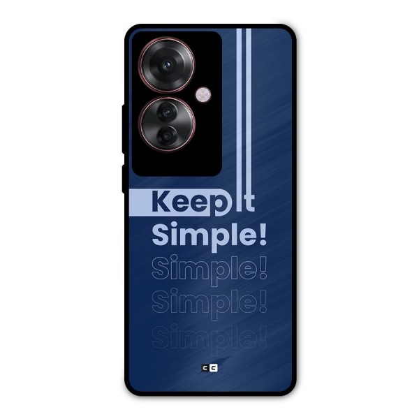 Keep It Simple Metal Back Case for Oppo F25 Pro