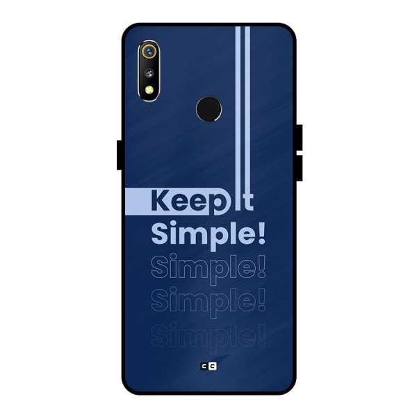 Keep It Simple Metal Back Case for Realme 3