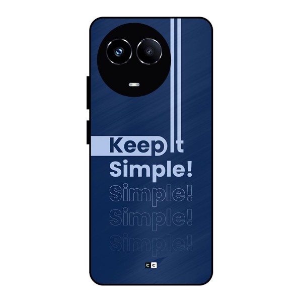 Keep It Simple Metal Back Case for Realme Narzo 60X