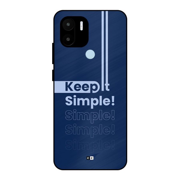 Keep It Simple Metal Back Case for Redmi A1 Plus