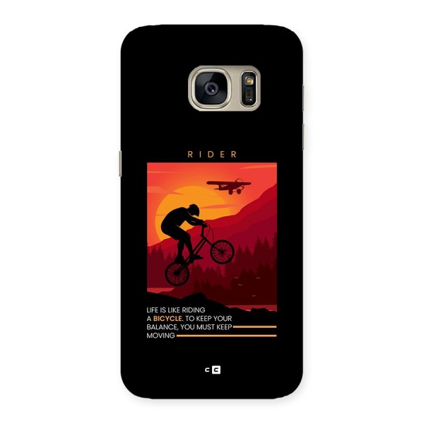 Keep Moving Rider Back Case for Galaxy S7