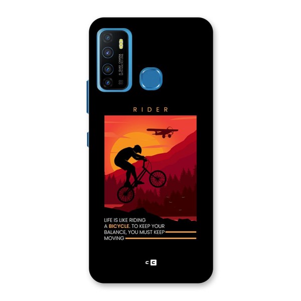 Keep Moving Rider Back Case for Infinix Hot 9