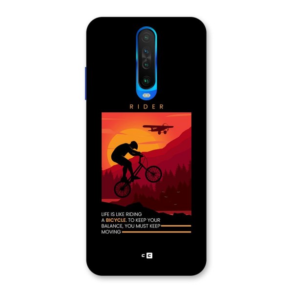 Keep Moving Rider Back Case for Poco X2