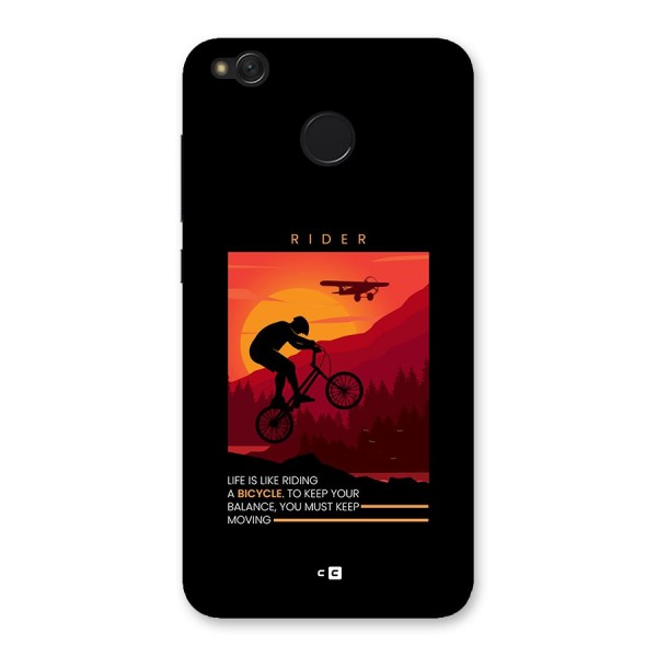 Keep Moving Rider Back Case for Redmi 4