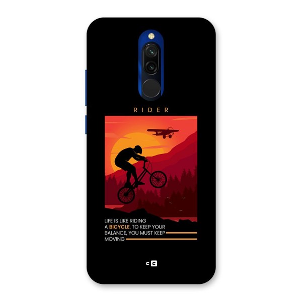 Keep Moving Rider Back Case for Redmi 8