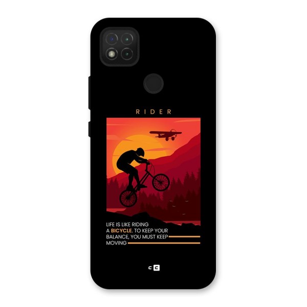 Keep Moving Rider Back Case for Redmi 9 Activ