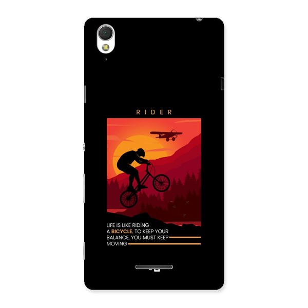 Keep Moving Rider Back Case for Xperia T3