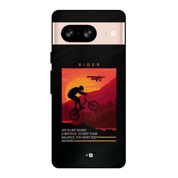 Keep Moving Rider Metal Back Case for Google Pixel 8