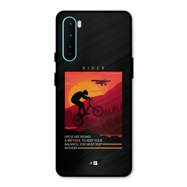 Keep Moving Rider Metal Back Case for OnePlus Nord