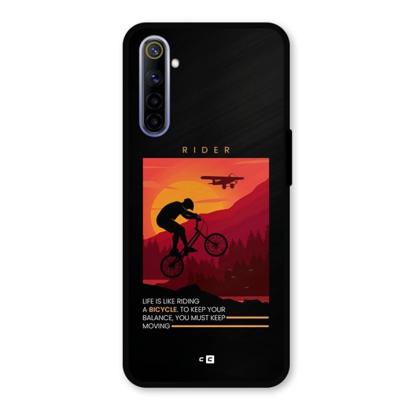 Keep Moving Rider Metal Back Case for Realme 6