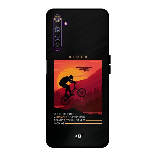 Keep Moving Rider Metal Back Case for Realme 6 Pro