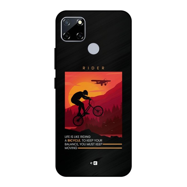 Keep Moving Rider Metal Back Case for Realme Narzo 30A