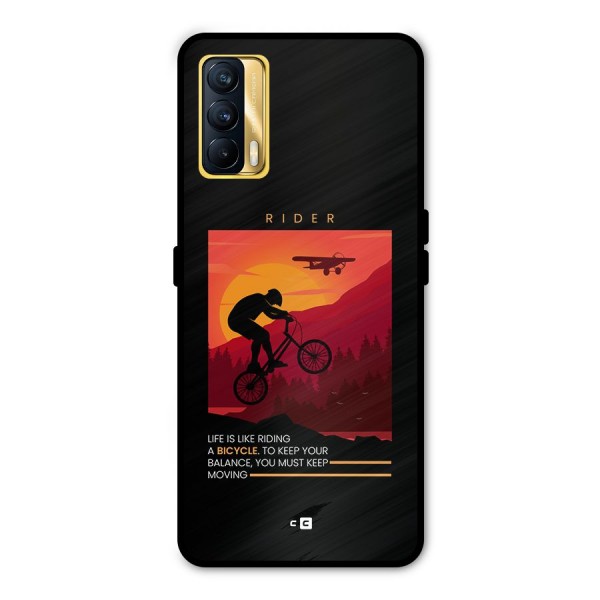 Keep Moving Rider Metal Back Case for Realme X7