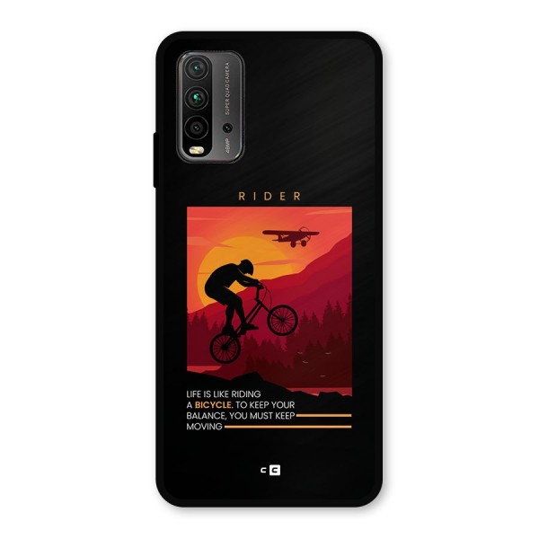 Keep Moving Rider Metal Back Case for Redmi 9 Power