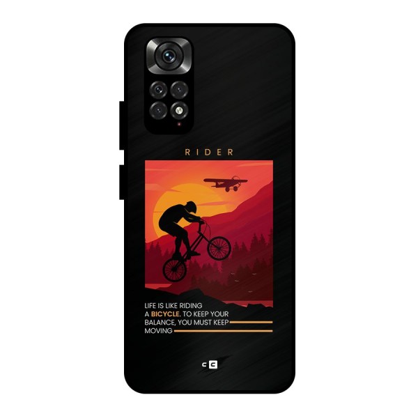 Keep Moving Rider Metal Back Case for Redmi Note 11 Pro