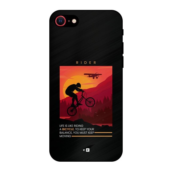 Keep Moving Rider Metal Back Case for iPhone 8