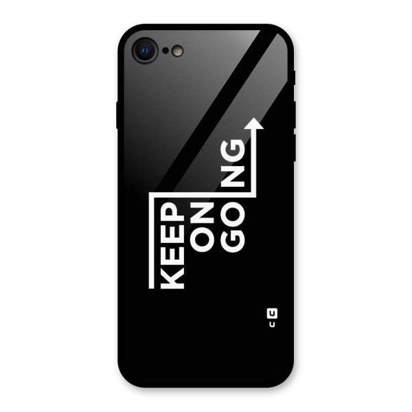 Keep On Going Glass Back Case for iPhone 8