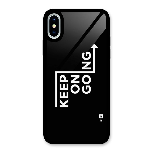 Keep On Going Glass Back Case for iPhone XS