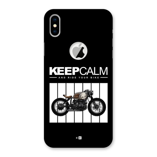 Keeps Calm Back Case for iPhone XS Logo Cut