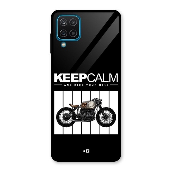 Keeps Calm Glass Back Case for Galaxy A12