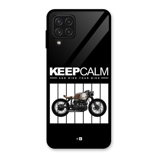 Keeps Calm Glass Back Case for Galaxy A22 4G