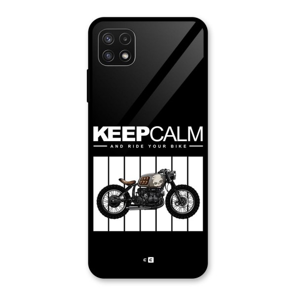 Keeps Calm Glass Back Case for Galaxy A22 5G