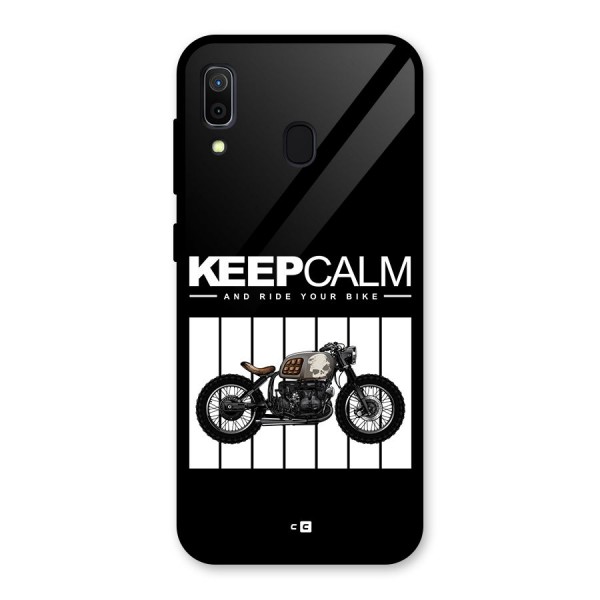 Keeps Calm Glass Back Case for Galaxy A30