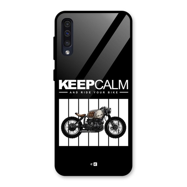 Keeps Calm Glass Back Case for Galaxy A30s