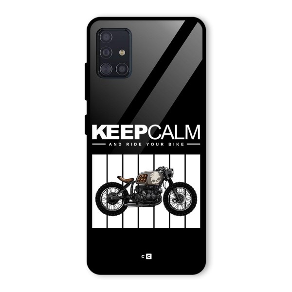 Keeps Calm Glass Back Case for Galaxy A51