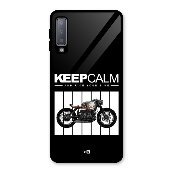 Keeps Calm Glass Back Case for Galaxy A7 (2018)