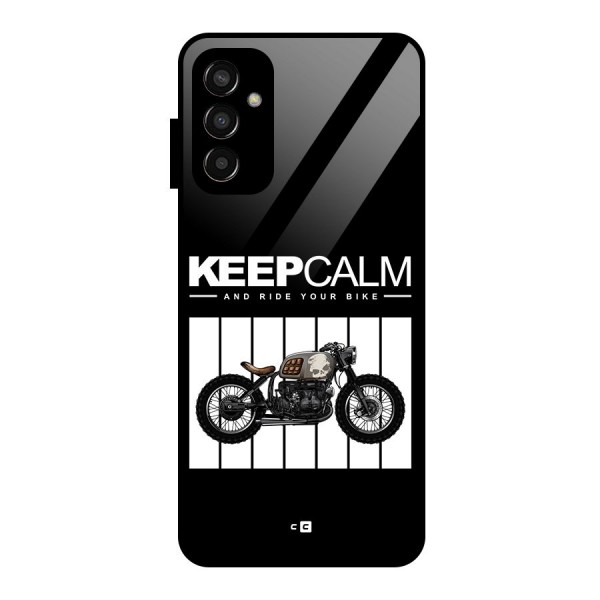 Keeps Calm Glass Back Case for Galaxy F13