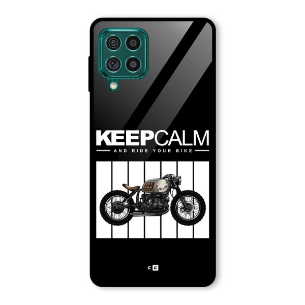 Keeps Calm Glass Back Case for Galaxy F62