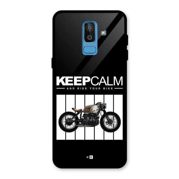 Keeps Calm Glass Back Case for Galaxy J8