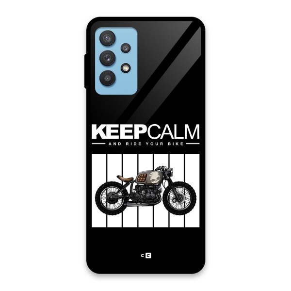 Keeps Calm Glass Back Case for Galaxy M32 5G