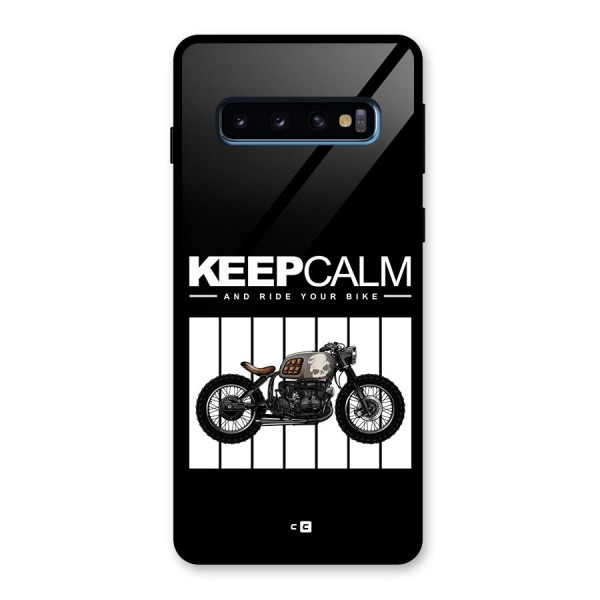 Keeps Calm Glass Back Case for Galaxy S10