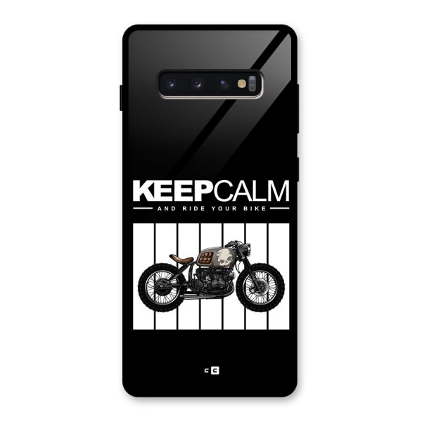 Keeps Calm Glass Back Case for Galaxy S10 Plus