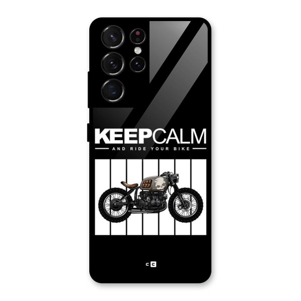 Keeps Calm Glass Back Case for Galaxy S21 Ultra 5G