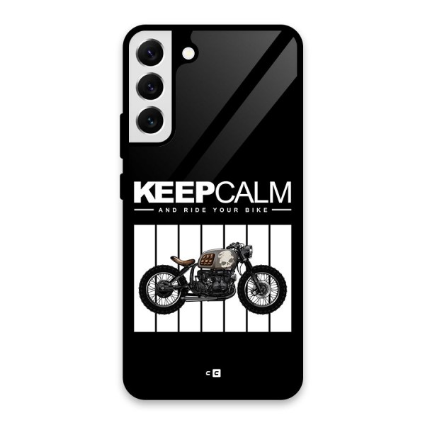 Keeps Calm Glass Back Case for Galaxy S22 Plus 5G