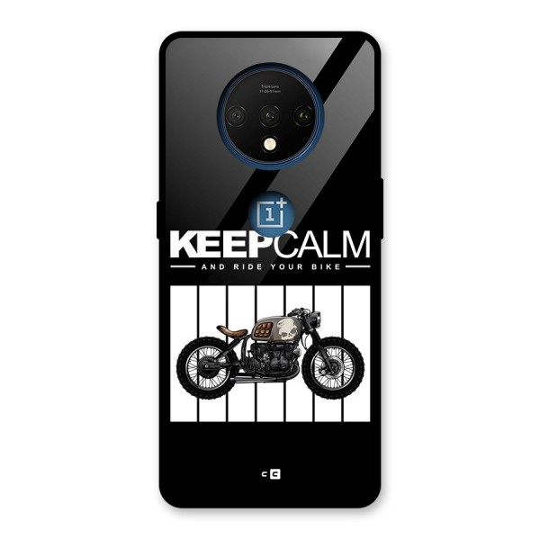 Keeps Calm Glass Back Case for OnePlus 7T