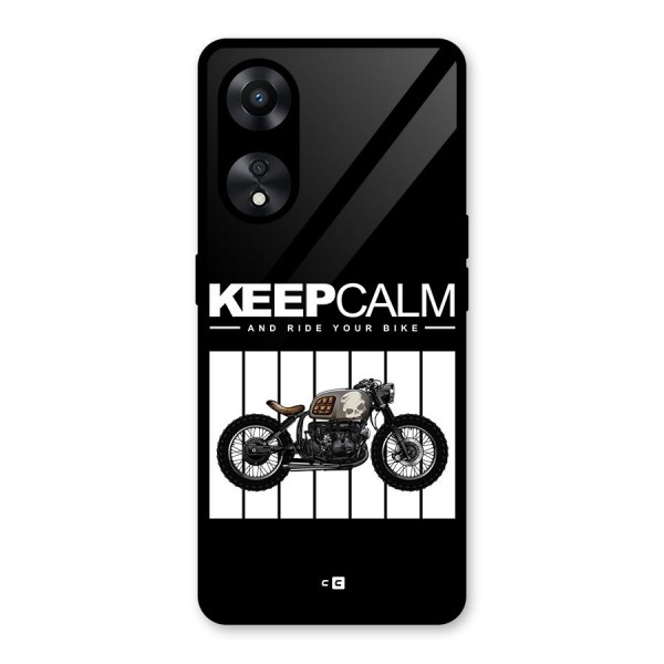 Keeps Calm Glass Back Case for Oppo A78