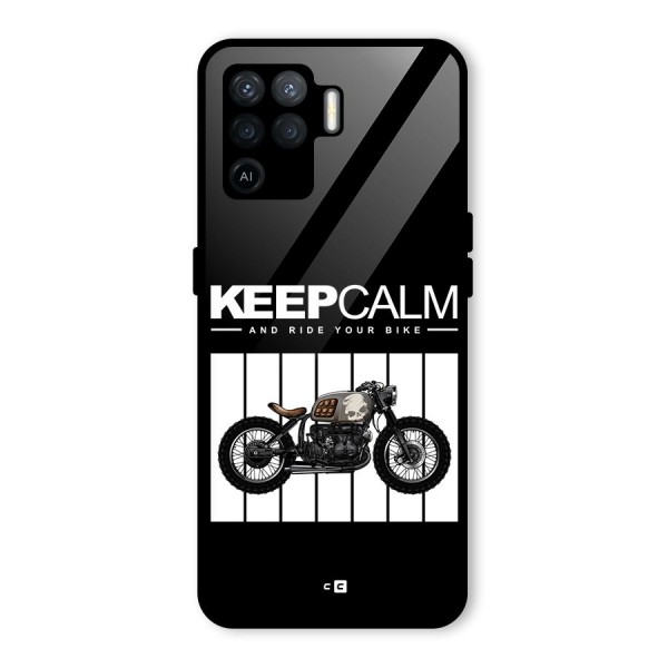 Keeps Calm Glass Back Case for Oppo F19 Pro