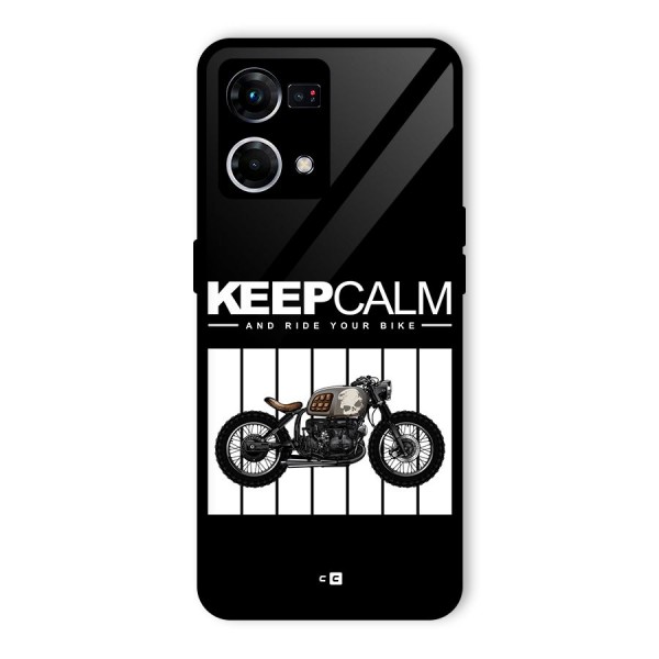 Keeps Calm Glass Back Case for Oppo F21 Pro 4G