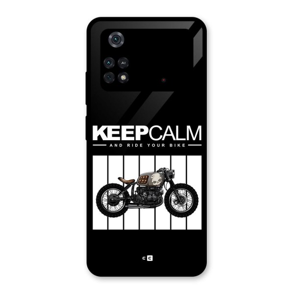 Keeps Calm Glass Back Case for Poco M4 Pro 4G