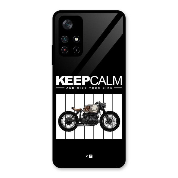 Keeps Calm Glass Back Case for Poco M4 Pro 5G